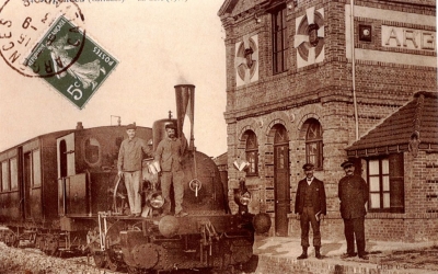 La gare d'Argences en 1912